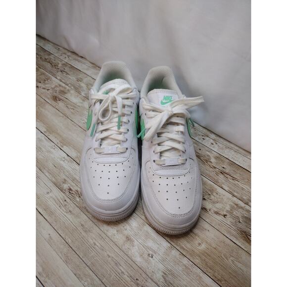 Nike Air Force 1 One WHITE GREEN GLOW 315115-164 Size 7.5 - Picture 6 of 12